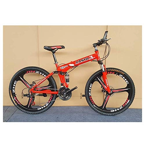 Folding Bike : Outdoor sports Mountain Bike, Mountain Folding Bike Men's Dual Suspension Mountain Bike 26 Inch 24 Speed ?Double Disc Brake