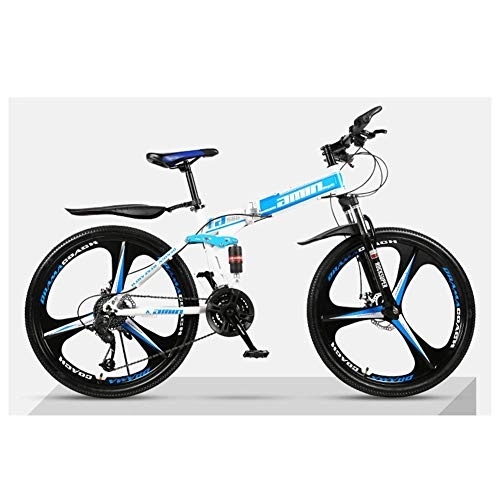 Folding Bike : Outdoor sports Mountain Folding Bike Bicycles 26" 24 Speed Dual Disc Brake 3 Spoke Wheels Bike