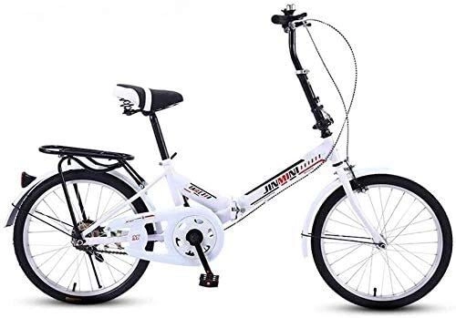 Folding Bike : PARTAS Travel Convenience Commute - Bicycle Folding Bike for Adult Shock-absorb Bicycle Student Bicyclee Ultralight Carbon Steel 20 Inch, Suitable for Advanced Riders and Beginners