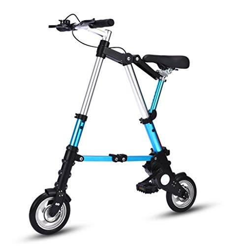 Folding Bike : PHY Folding Bicycle Portable Mini Alloy Frame Single Speed 3 Colours, Blue