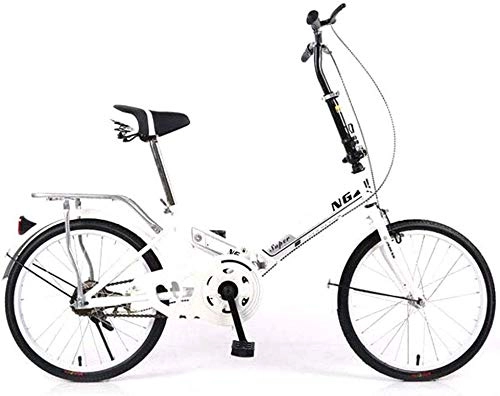 Folding Bike : Pkfinrd 20-Inch Folding Speed Bicycle - Adult Folding Bicycle Bicycle Women's Student Ladies Single Speed Variable Speed Shock Absorber Bicycle Portable Commuter Car, Pink, sixspeed