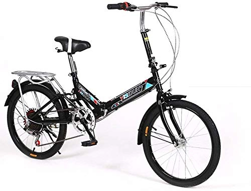Folding Bike : PLYY 20-inch Folding Bike 6-speed Cycling Commuter Foldable Bicycle Women's Adult Student Car Bike Lightweight Aluminum Frame Shock Absorption-D 110x160cm(43x63inch)