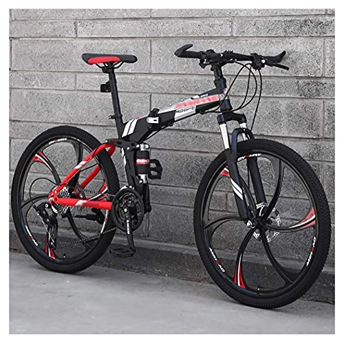Folding Bike : Professional Racing Bike, 21 * 24 * 27Speed Folding Bike Adult MTB Bikes, Folding Outroad Bicycles, Foldable Mountain Bicycle, 24 * 26Inch Lightweight Foldable Bikes, Mini Folding Bike