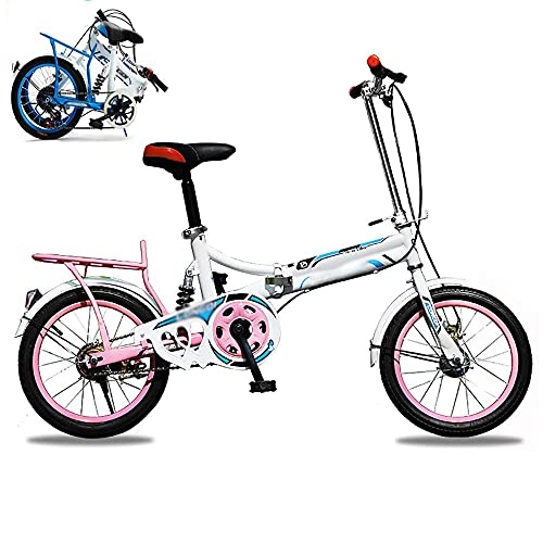Folding Bike : Professional Racing Bike, Folding Bike, Men Women Foldable Bicycle, Folded Within 15 Seconds, Streamline Frame, 16in ?City Folding Bicycle, for Urban Commuter Cruiser Bike (Color : D, Size : 16in)