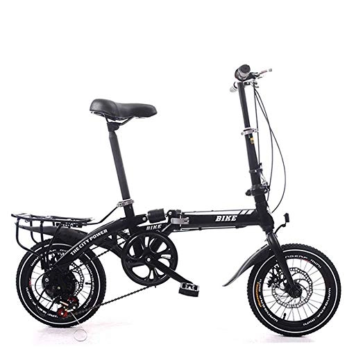 Folding Bike : PYROJEWEL Outdoor sports Adults Folding Bicycles, Foldable Bikes Variable Speed Student Small Wheel Gift 16Inch Bike Bicycle with Disc Brake And Shock Absorption Outdoor sports