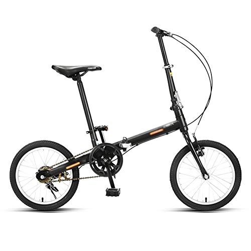 Folding Bike : QETU Folding Bike, 16-inch Ultralight Portable Small Student Bicycle, for Women's Adult Student Car Bike