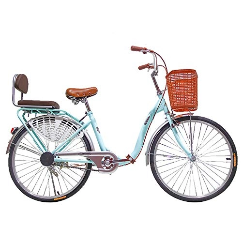 Folding Bike : S.N S Bicycle Women's Lightweight Adult City Student Commuter Car 26 Inch Single Speed