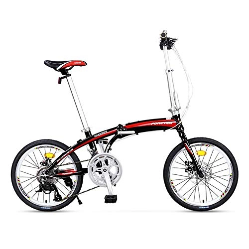 Folding Bike : SDZXC Adults Folding Bicycles, Foldable Bikes Lightweight Portable Men And Women 16 Speed Foldable Bicycle
