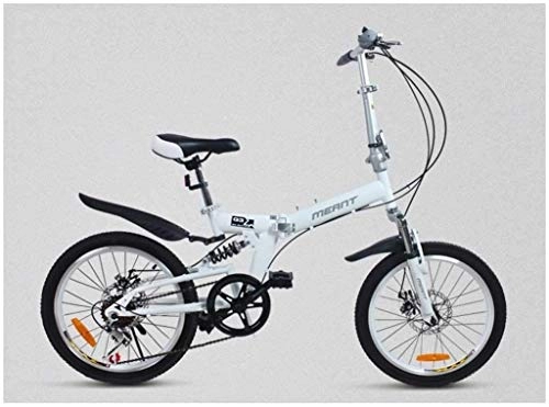 Folding Bike : seveni Folding Bike High Carbon Steel Youth and Adult Mountain Bike, 7 Speed, 20-Inch Wheels Folding Bicycles