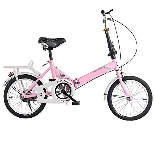Folding Bike : SYCHONG Folding Bicycle 20 Inch Male And Female for Adults Ultralight Children Portable Small Road Bike, B