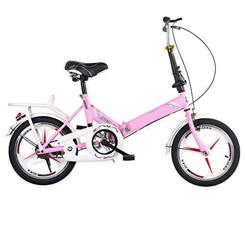 Folding Bike : SYCHONG Folding Bicycle, 20 Inch Male And Female for Adults Ultralight Children Portable Small Road Bike, Double Brake, B