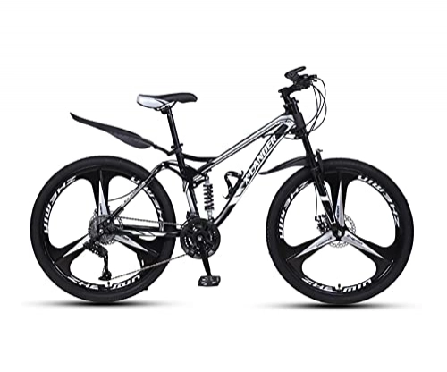 Folding Bike : Tbagem-Yjr Folding Mountain Bike 26 Inch 21 / 24 / 27 / 30 Variable Speed Dual Disc Brake Bicycle Mountain Bicycle 3 Knife Wheels Outroad Bicycles Color:A-C (Color : C, Size : 21speed)