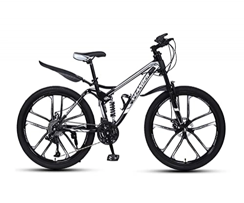 Folding Bike : Tbagem-Yjr Mountain Bike 24 Inch Bicycle MTB 10 Knife Wheels Folding Bike 21 / 24 / 27 / 30 Speed Adjustable Dual Disc Brake For Adults Bikes (Color : B, Size : 27speed)