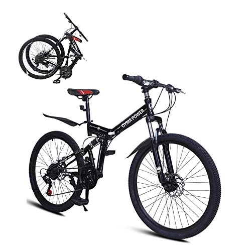 Folding Bike : TeidEa 3 Wheel Bikes Adult Road Racing Bike Mountain Bikes 26 inch Folding Mountain Bike Folding Bikes for Men Women 21 Speed Full Suspension Disc Brakes Cruiser Bicycles Trek Mtb / Red&Black