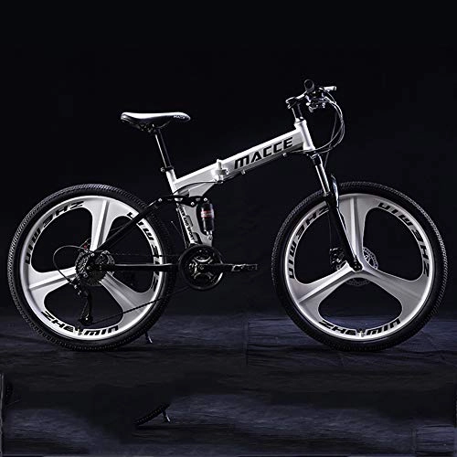 Folding Bike : TopBlng 26 Inch Folding MTB Bikes For Men, Portable Road Bike Lightweight Game Bikes, Mountain Bike Full Shock-absorbing 21 Speed Double Disc Brake-C 21 Speed