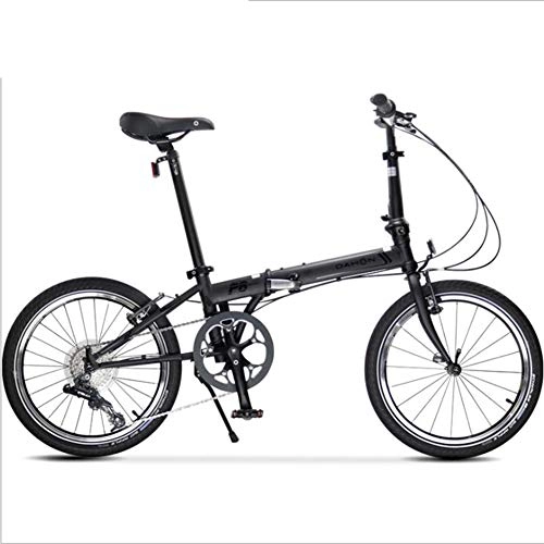 Folding Bike : TX 20 Inch Folding Bicycle Ultra-Lightweight Portable Universal Urban Unisex-Adult Student Bike Spoke Wheel, Black