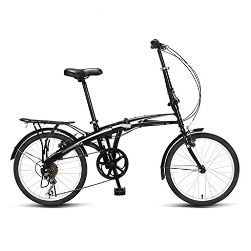 Folding Bike : TYXTYX 20" Folding Bike Bicycle, Lightweight Mini Bicycle Compact Bikes for Students, Office Workers, Urban Commuter, Front and Rear Fenders, Rear Carry Rack