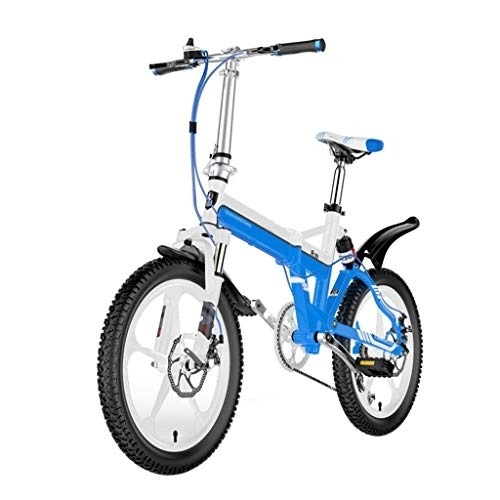 Folding Bike : TYXTYX Adult Mountain Bikes - 20Inch Mountain Trail Bike Aluminum alloy Full Suspension Frame Folding Bicycles 7 Speed ​​Gears Dual Disc Brakes Damping Mountain Bicycle