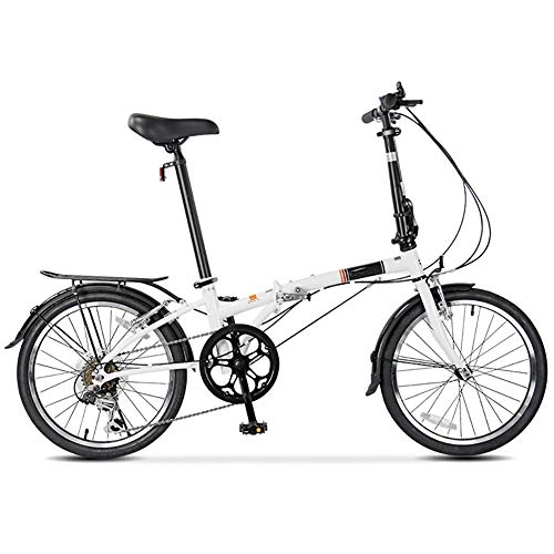 Folding Bike : TZYY Compact Bicycle Urban Commuter, 20in Suspension Folding Bike, 7 Speed Foldable Bike Lightweight For Men Women A 20in