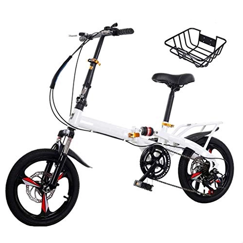 Folding Bike : Variable Speed Lightweight Foldable Bicycle, Lightweight Womens Bike, road Bike, Folding Bike With Double Shock Absorption And Double Disc Brake For Adults Women Men Students Cycling Unicycle