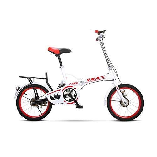 Folding Bike : WEHOLY Bicycle Travel Folding Bicycle Children 16 Inch Men And Women Shock Absorber Bicycle