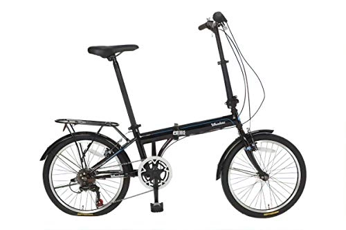 Folding Bike : Wheelerz vouwfiets 20 Inch 30 cm Unisex 6SP Rim Brakes Black