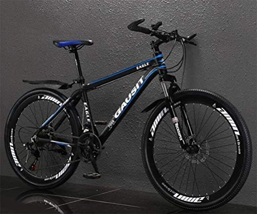 Folding Bike : WJSW Aluminum Alloy Mountain Bike Off-road Damping Commuter City Hardtail Bike 26 Inch (Color : Dark blue, Size : 24 speed)