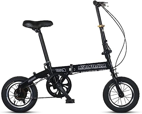 Folding Bike : WOLWES Folding Bike, Folding Mountain Bike Adult Carbon Steel Lightweight Folding Bike, Bikes Suitable for Adult and teenager Urban environments A, 12in