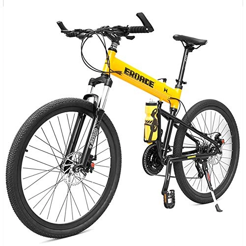 Folding Bike : WuZhong F 26 Inch Folding Mountain Bike Bicycle Adult Off-Road Aluminum Alloy Shock Absorber Bicycle 30 Speed Male