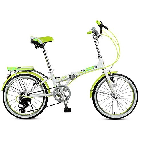 Folding Bike : WuZhong F Folding Bicycle Color Matching Aluminum Alloy Frame Men and Women Bicycle 7 Speed 20 Inch
