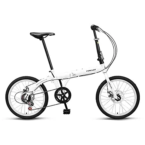 Folding Bike : WZHSDKL Unisex Folding Bicycle, 20-inch Wheels, Six-speed Speed, Easy To Carry And Fold, 150 Cm Body, Very Convenient To Travel In The City