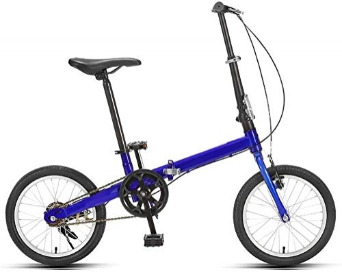 Folding Bike : XIN 16in Folding Bike Mountain Bicycle Single Speed Foldable Adult Student Outdoors Sport Cycling Compact Portable Bike for Men Women Lightweight Folding Casual Damping Bicycle (Color : C)