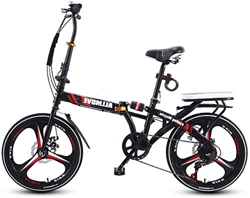 Folding Bike : XIN 20in Folding Bike Mountain Bicycle Cruiser 7 Speed Adult Student Outdoors Sport Cycling High Carbon Steel Portable Bike for Men Women Lightweight Foldable Casual Damping Bicycle