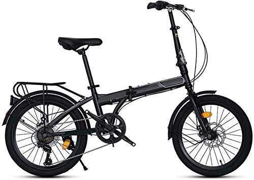 Folding Bike : XIN 20in Folding Bike Mountain Bicycle Foldable 7 Speed Adult Student Outdoors Sport Cycling Compact Portable Bike for Men Women Lightweight Folding Casual Damping Bicycle (Color : C)