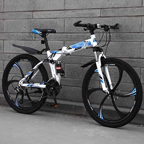 Folding Bike : XIN Folding Bike Variable Speed Mountain Bicycle Cruiser Outdoors Sport Cycling 24 / 26in High Carbon Steel Portable Foldable Bike for Men Women Lightweight Folding Casual Damping Bicycle