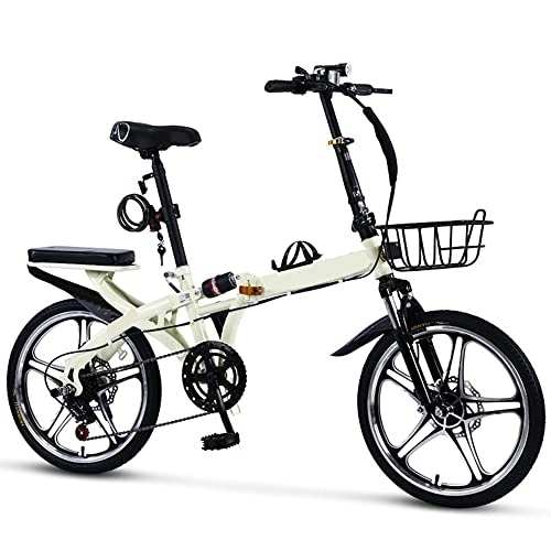 Folding Bike : XYYYM Folding Bike 20 Inch 7-speed Utralight Portable Small Variable Speed Folding Bicycle, Dual Shock Absorption, Mechanical Disc Brakes, Suitable For Adult Men And Women