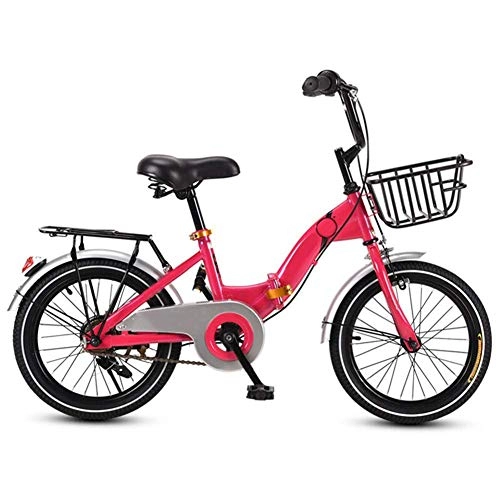 Folding Bike : YEDENGPAO Boulevard Ladies' Single Speed Heritage Bike, Women's Spring 6 Speeds Ladies And Girls Dutch Style City Bike Lightweight, Red