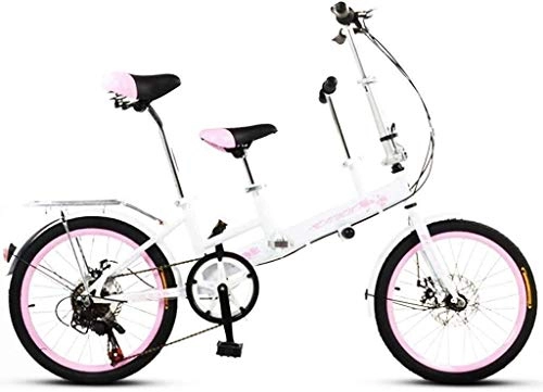 Folding Bike : YHtech Folding Bikes Folding Bicycle Parent-child Bicycle Mother Car 20-inch Variable Speed ?Child Car Disc Brake Mother With Child Bicycle