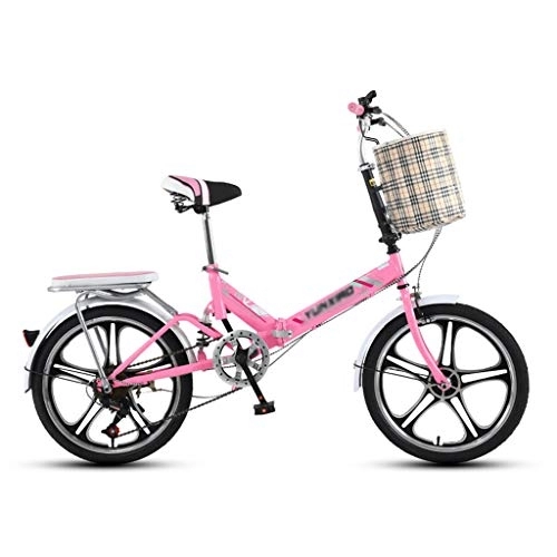 Folding Bike : YICOL Folding Mountain Bike, Variable Speed Bicycle, Damping Bicycle, 20 Inch Anti-Skid Tire, Lightweight Bike for Men Women Adult