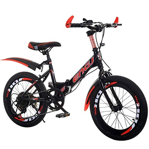 Folding Bike : YOUSR 18 / 20 / 22 Inch Folding Bike, Folding Bike Speed Folding Bike Adult Education Boys and Girls Mountain Bike Single Speed Car Speed Car Red 22inches