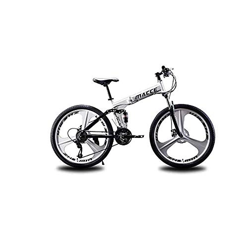 Folding Bike : YOUSR Senior LeisureMountain Bike Folding Bicycle, 26 Inch 27 Speed Variable Speed Off-road Double Disc Brake Double Shock Absorption Adult Outdoor Riding