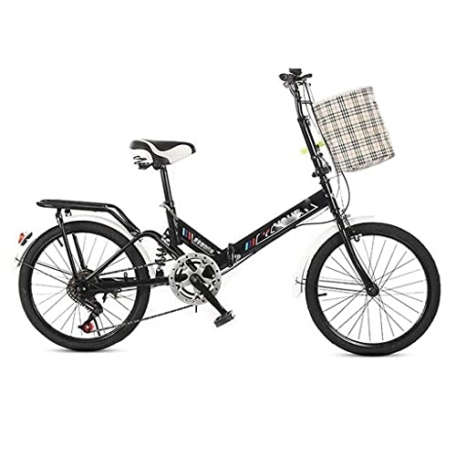 Folding Bike : YUEXIN 20 Inch Folding Bicycle Folding Mountain Bike Student Folding Bicycle fold up bikesMen and Women Universal Folding Variable Speed Bicycle shockabsorption Bicycle