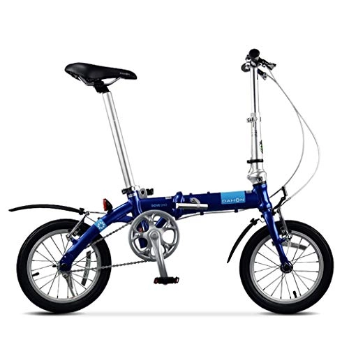 Folding Bike : Yunyisujiao Folding Bicycle Mini Ultra Light 14 Inch Bicycle Men And Women Portable Small Wheel Aluminum Alloy Variable Speed Ultra Light Bicycle (Color : YELLOW, Size : 115 * 27 * 59CM)