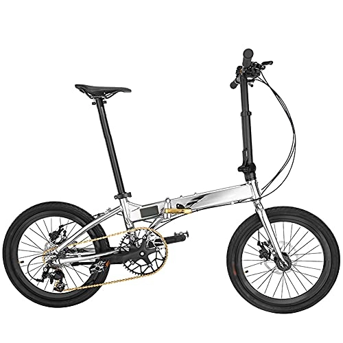 Folding Bike : ZHANGOO Mountain Bike 20 Inches Bicycle White Folding Bike Anti-skid And Wear Resistant Tires, High Carbon Steel Frame And Comfortable Seat