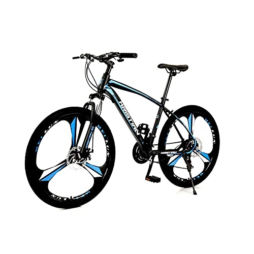 Folding Bike : ZHANGYN Three-spindle Wheels, 25-inch (about 69 Cm) Folding Bicycle, 27-speed Gearbox, Both Men And Women Can Use, Easy To Fold, Blue