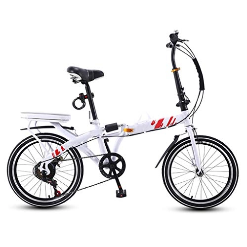 Folding Bike : ZHEDYI 16in Adult Womens Bike Folding Bike, Cruiser Bicycle, 7-speed Compact Bikes, Mountain Bike，hybrid City Bicycles for Students, Office Workers, And Urban Commuters