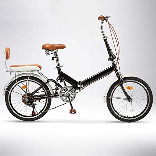 Folding Bike : ZHEDYI 20-inch Rim Adult Folding Bike, 6-speed Cycling Bikes Cruiser Bicycle, Lightweight City Bicycles, Foldable Compact Bike, Man, Woman, Office Worker, Student, Commuter Bikes