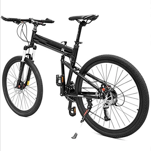 Folding Bike : ZHI-HAN FOLDING MTB, 26inch Speed Bicycle Mechanical Disc Brake Folding Bike Two Steps Folding Unisex-30Speed-A