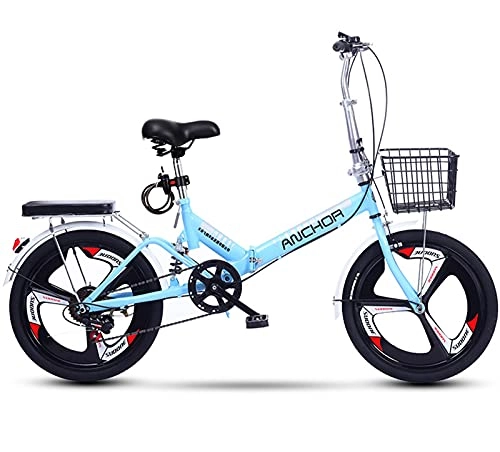 Folding Bike : ZLYJ 20 Inch Light Aluminum Folding Bike Shift Men-Women Folding Bikes City Bike Quick Folding System C, 20 in