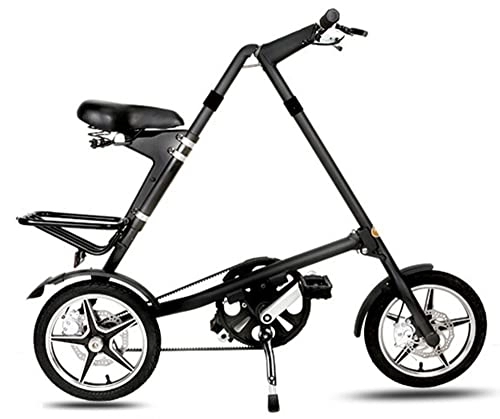 Folding Bike : ZLYJ Mini Folding Bicycle Portable 16 "Wheel Folding City Bike Dual Disc Brakes Aluminum Frame C, 16inch